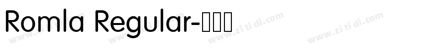 Romla Regular字体转换 Romla Regular字体转换